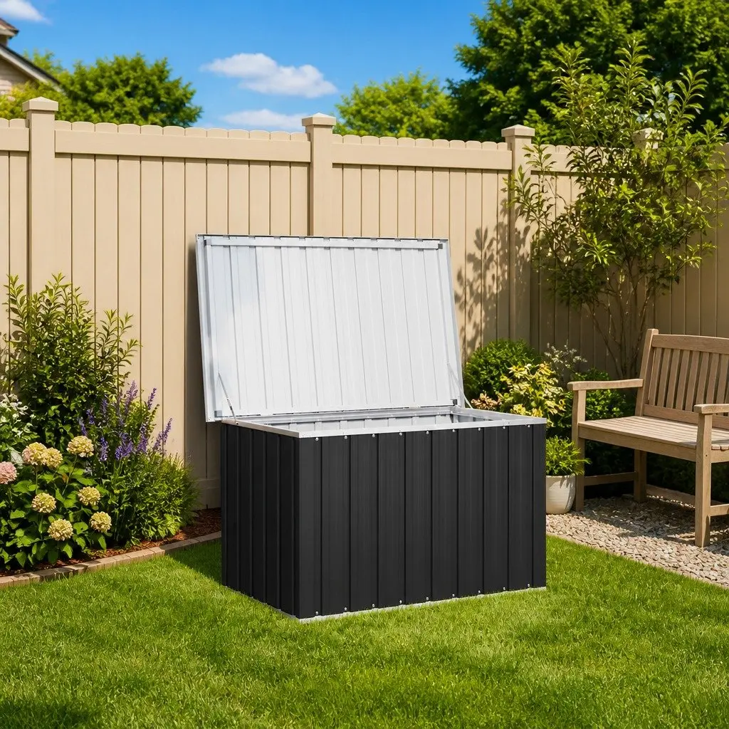Anthracite Storage Box for Outdoor Use
