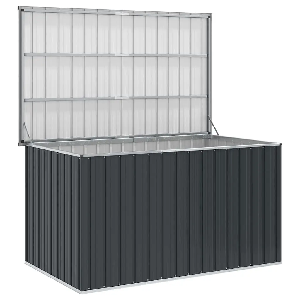Garden Storage Box Outdoor Organizer Container 171 x 99 x 93 cm Anthracite Galvanised Steel