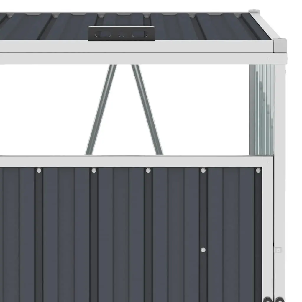 Quadruple Garbage Bin Shed Anthracite Garden Waste Container Enclosure 286 x 81 x 121 cm