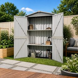 Reliable Grey Metal Garden Shed with Great Value