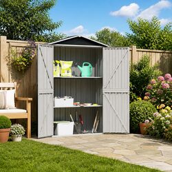 Reliable Anthracite Garden Shed 116x45x175 cm