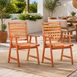 Comfortable and Practical Wooden Dining Chairs Set of 2