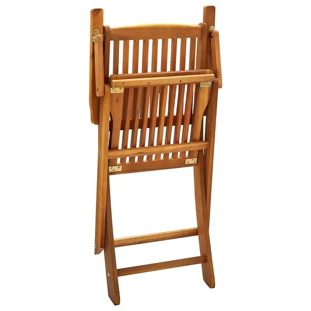 Folding Outdoor Chairs 4 Pcs Brown Garden Patio Dining Seating Set Foldable