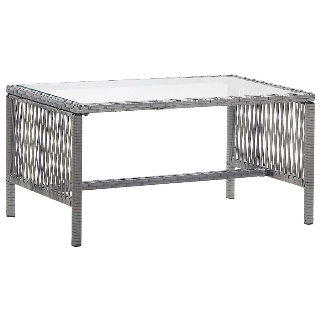 Garden Lounge Set Outdoor Furniture 4 Piece Rattan Patio Sofa Bench Chairs Table Anthracite