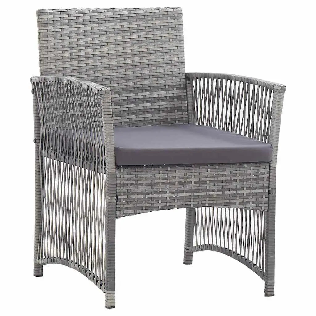 Garden Lounge Set Outdoor Furniture 4 Piece Rattan Patio Sofa Bench Chairs Table Anthracite