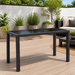 Stylish and Functional Black Dining Table for Outdoors