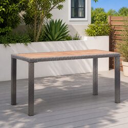 Quality Outdoor Table with Rattan and Acacia Wood