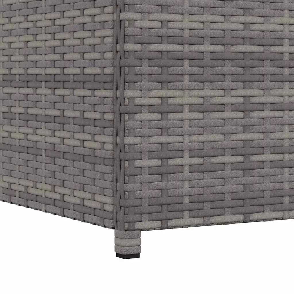 Garden Storage Box Outdoor Furniture 120 x 50 x 60 cm Grey Rattan Chest