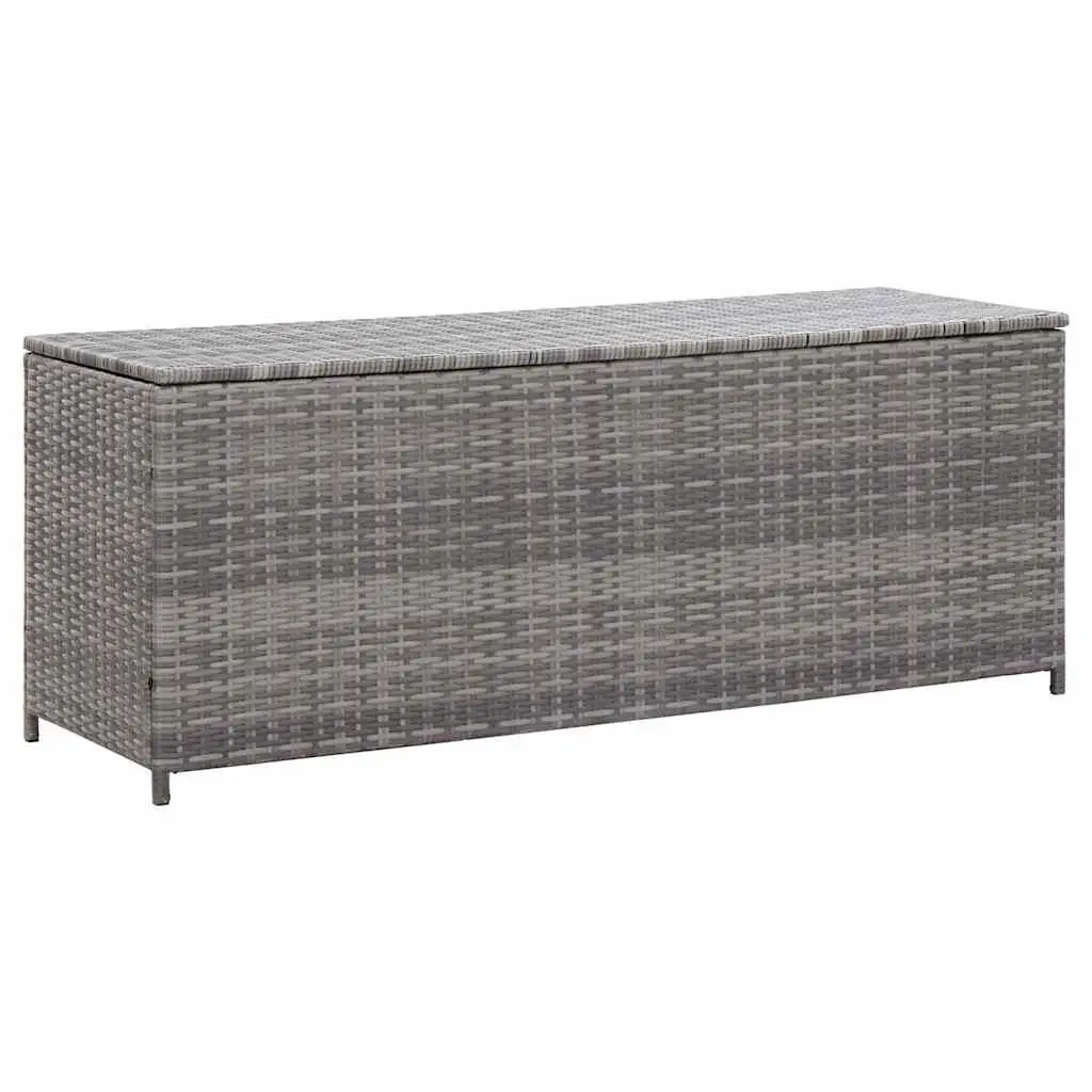 Grey Garden Storage Box with Bench Functionality