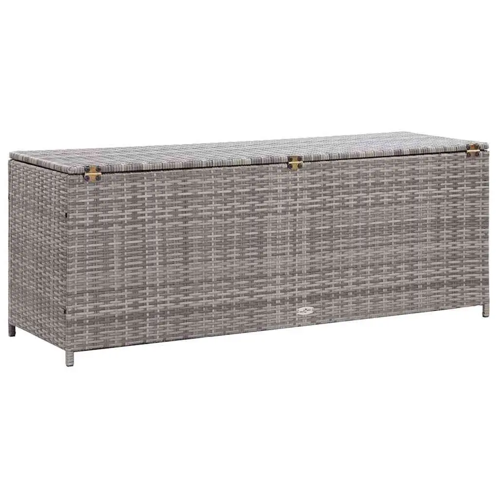 Grey Garden Storage Box with Bench Functionality