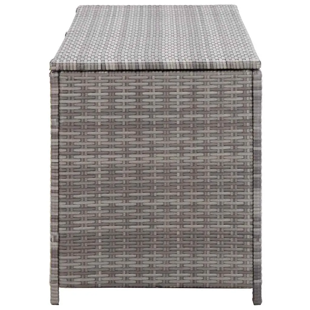 Grey Garden Storage Box with Bench Functionality