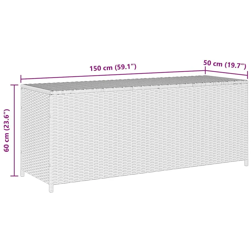 Grey Garden Storage Box with Bench Functionality