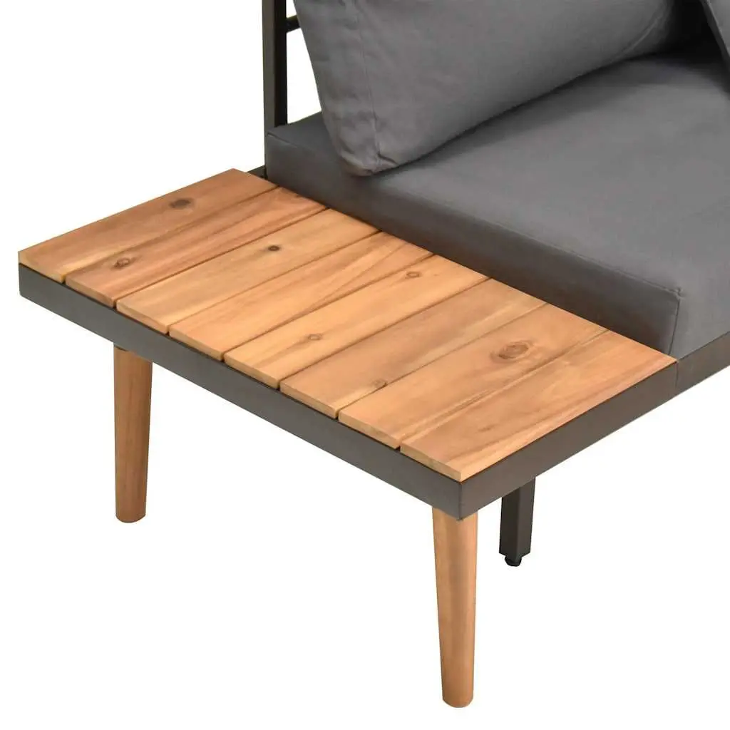 Garden Lounge Set 4 Piece Outdoor Sofa Patio Furniture with Cushions Grey