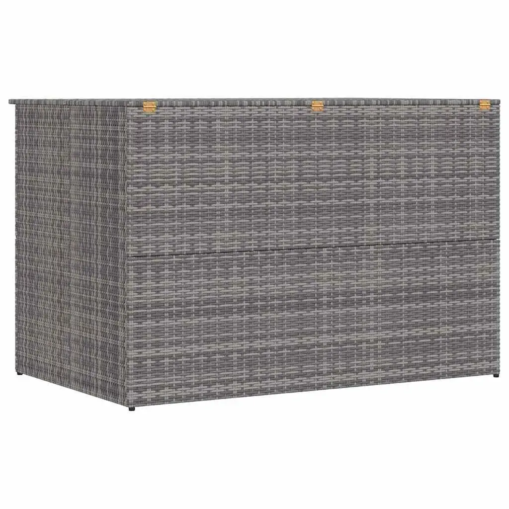 Outdoor Storage Box Grey Poly Rattan Garden Furniture 150 x 100 x 100 cm