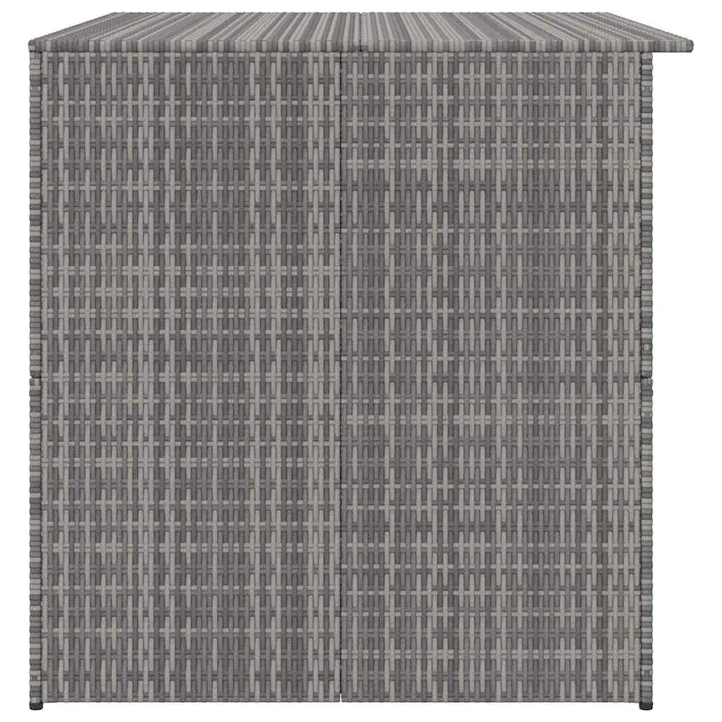 Outdoor Storage Box Grey Poly Rattan Garden Furniture 150 x 100 x 100 cm