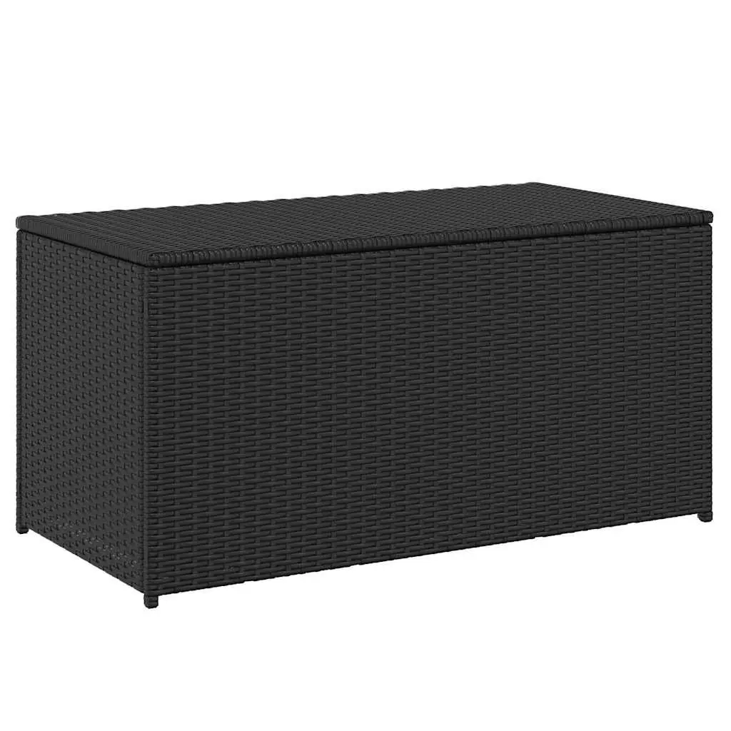 Outdoor Storage Box 100x50x50cm Poly Rattan Black