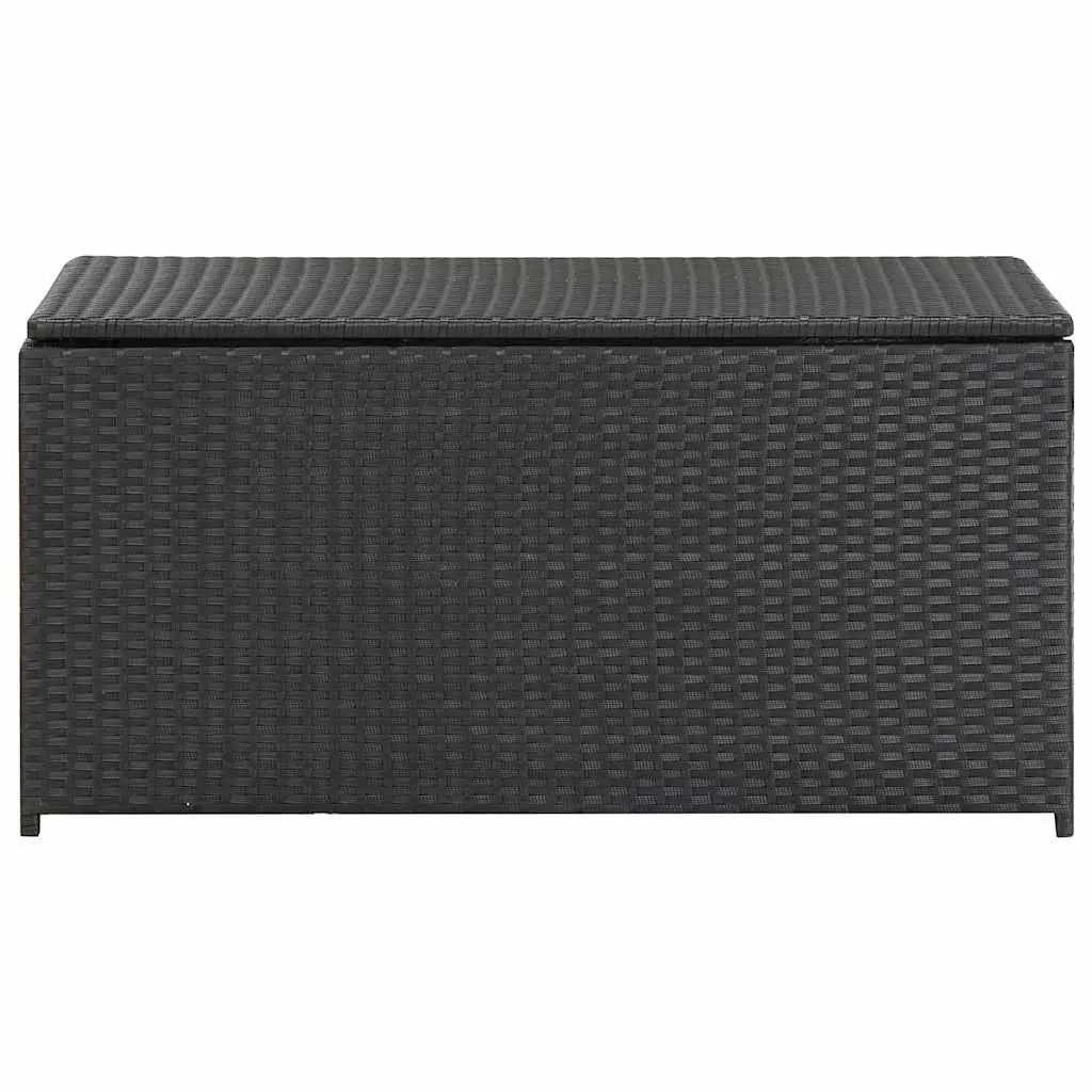 Outdoor Storage Box 100x50x50cm Poly Rattan Black
