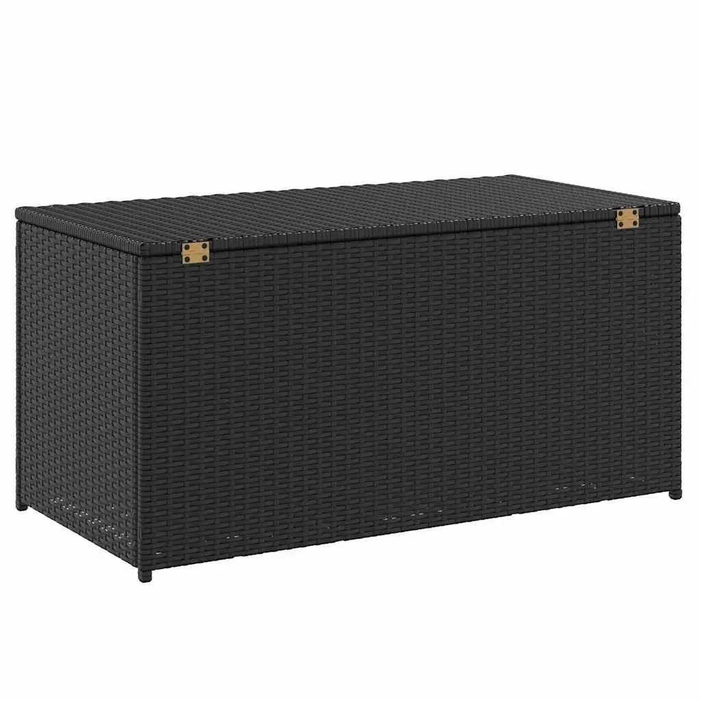 Outdoor Storage Box 100x50x50cm Poly Rattan Black