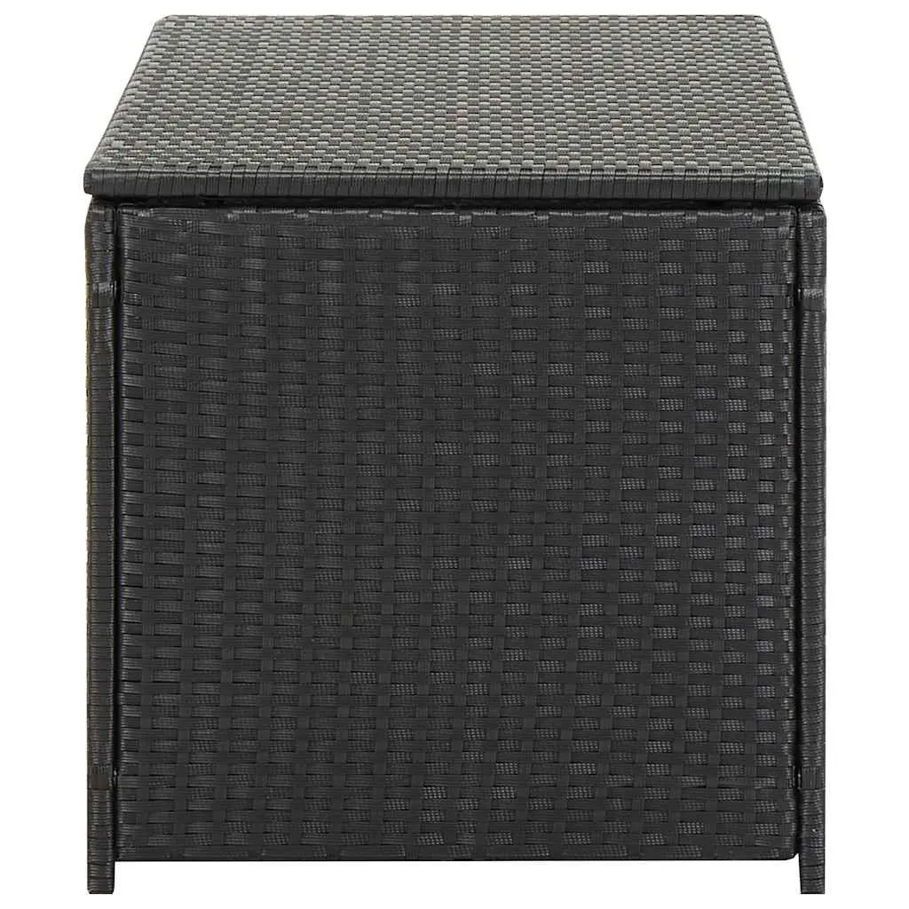 Outdoor Storage Box 100x50x50cm Poly Rattan Black