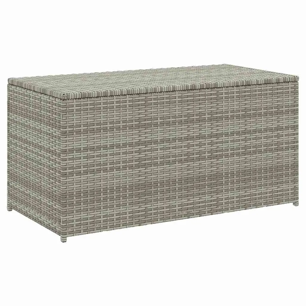 Outdoor Storage Box Poly Rattan 100x50x50cm Grey