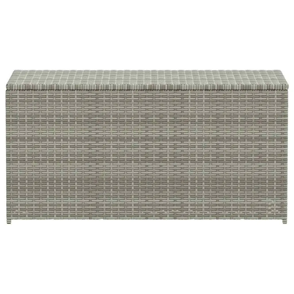 Outdoor Storage Box Poly Rattan 100x50x50cm Grey