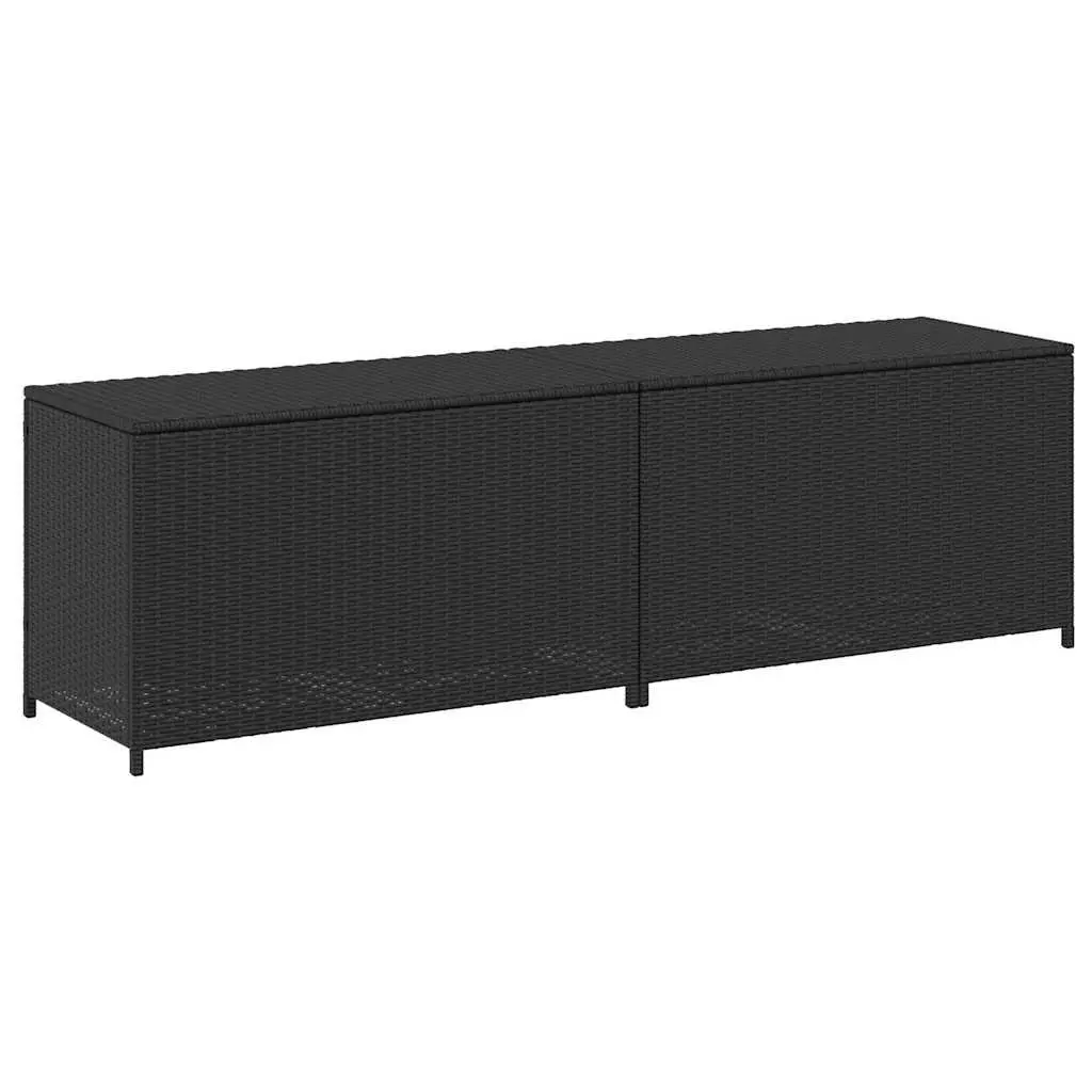 Outdoor Storage Box Garden Patio Furniture Chest Black 200x50x60 cm