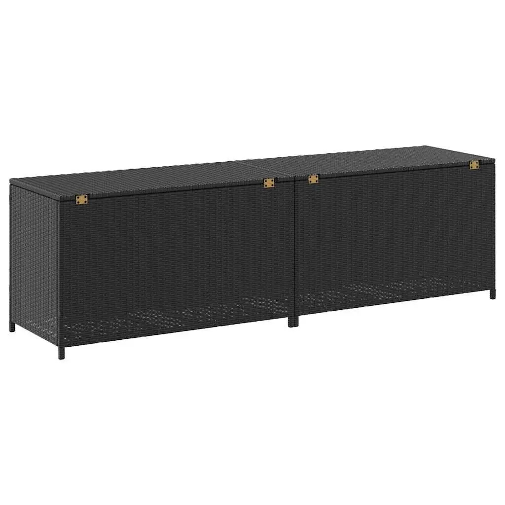 Outdoor Storage Box Garden Patio Furniture Chest Black 200x50x60 cm