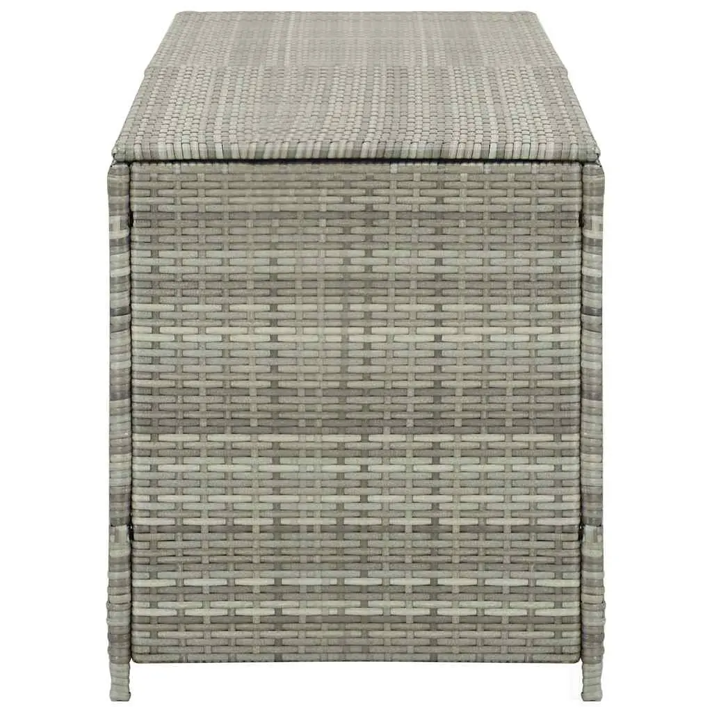 Outdoor Storage Box Garden Poly Rattan 200 x 50 x 60 cm Grey