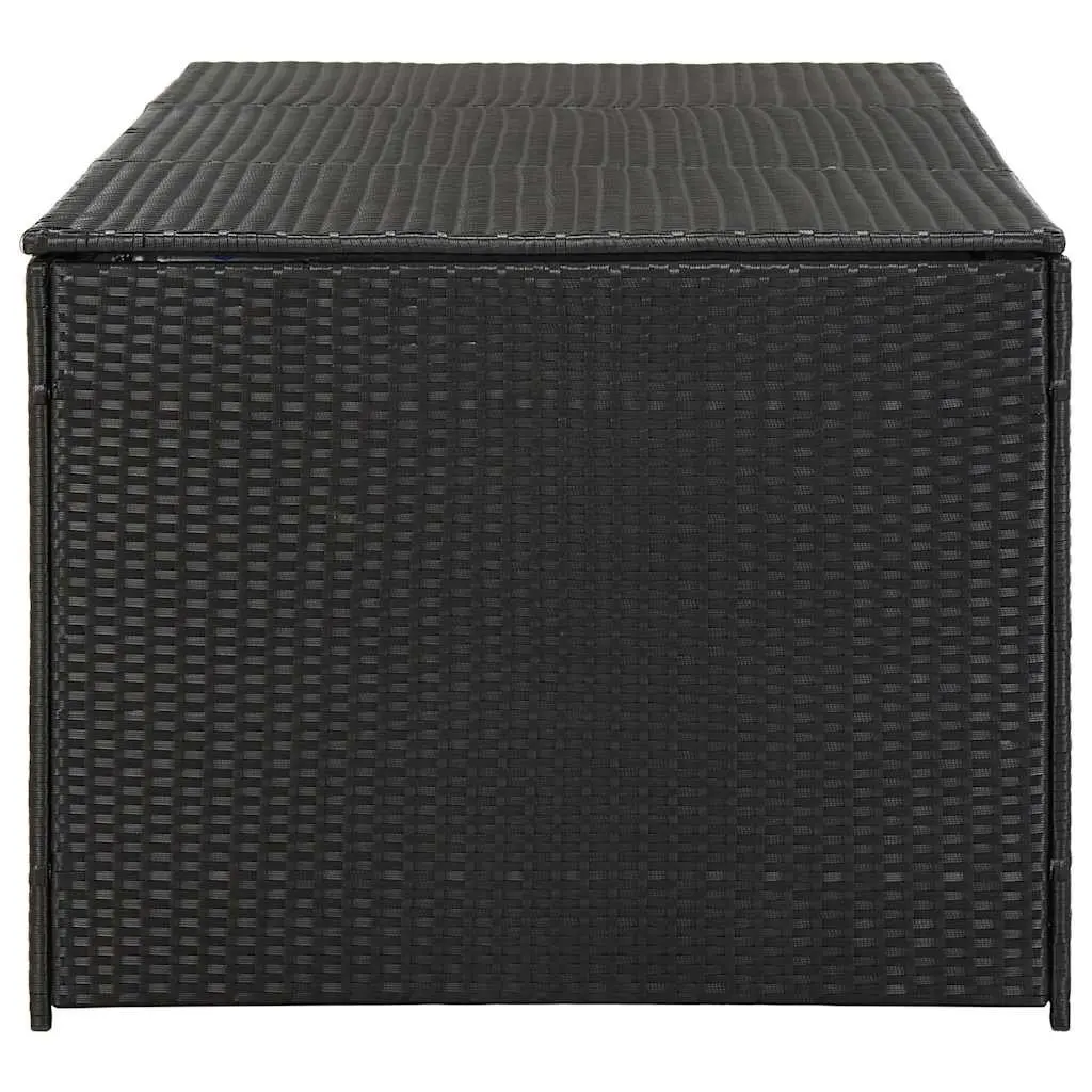Garden Storage Box Outdoor Poly Rattan Patio Furniture Deck Chest Black