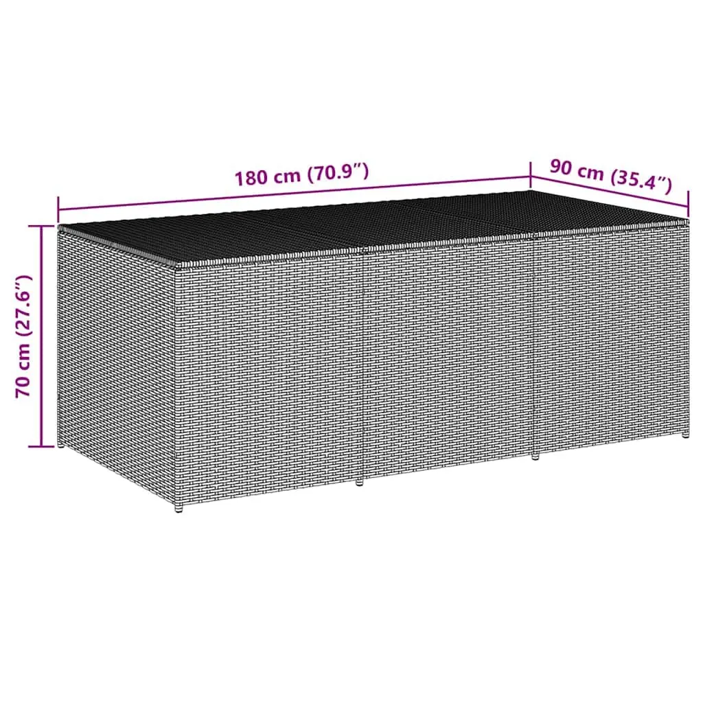 Outdoor Storage Box Garden Furniture 180x90x70cm Brown