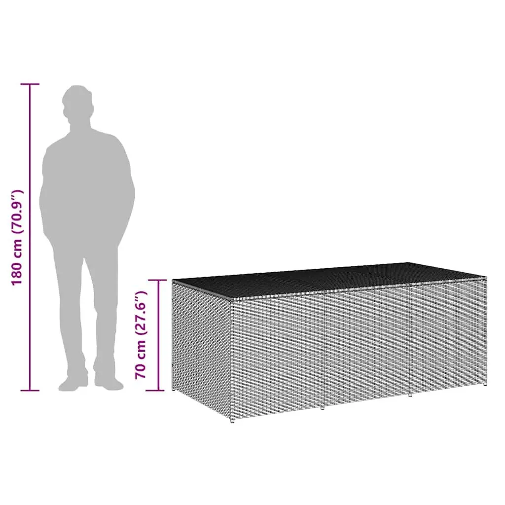 Outdoor Storage Box Garden Furniture 180x90x70cm Brown