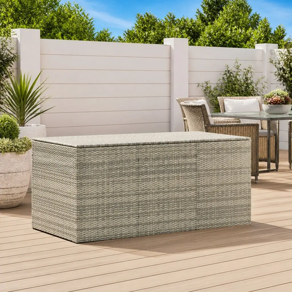 Outdoor Storage Box Garden Furniture Cushions 180x90x70cm Grey