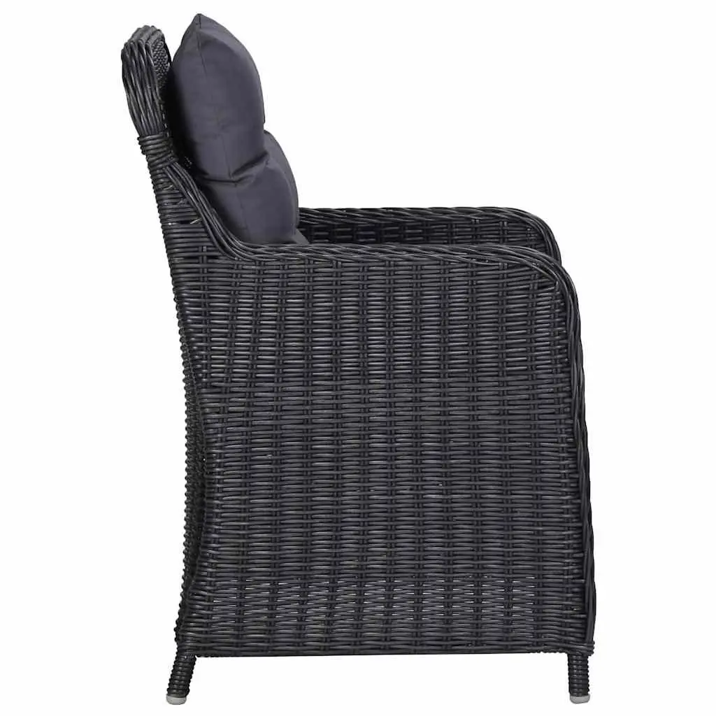 Black Outdoor Chairs Set