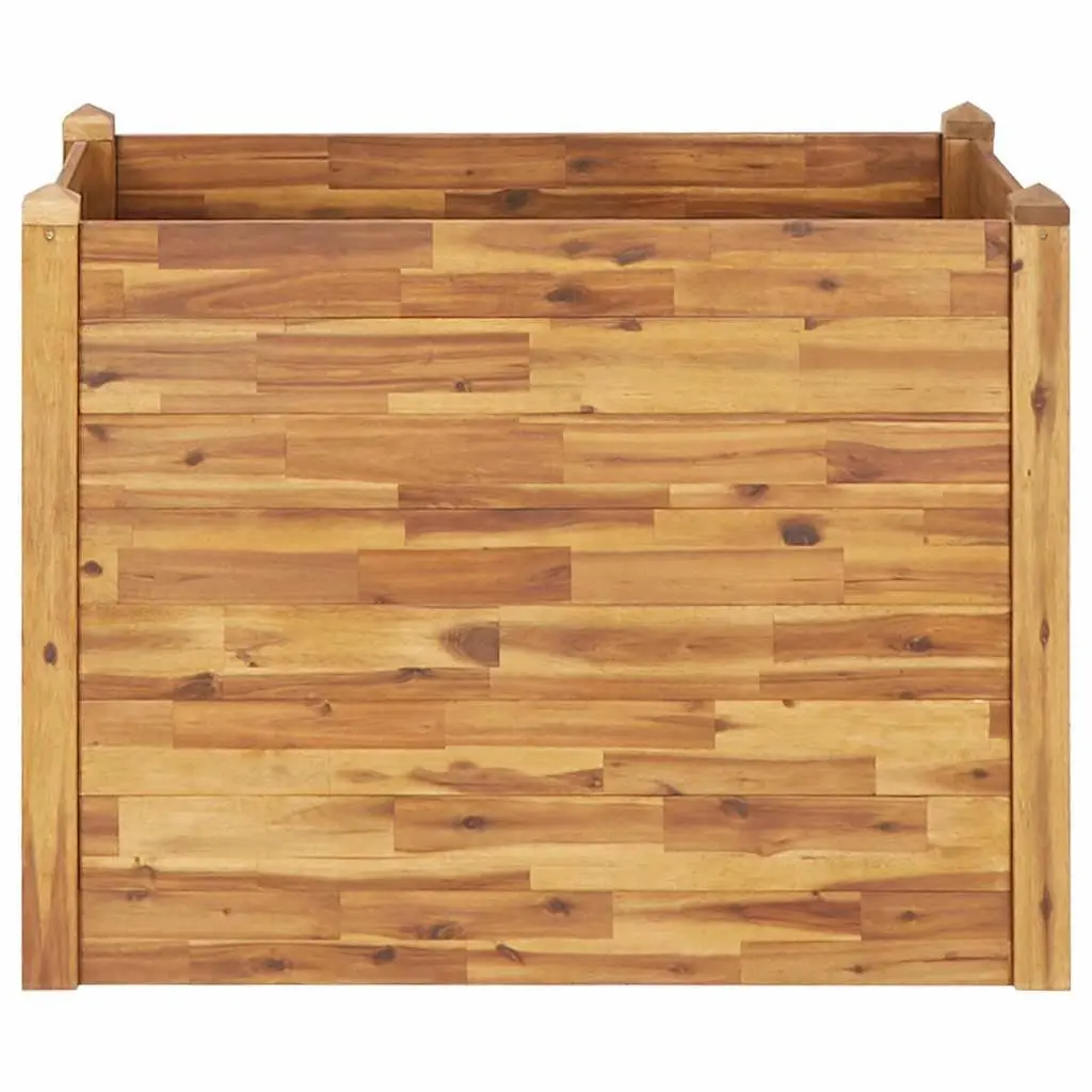 Wooden Raised Garden Bed Planter Box Outdoor Flowers Vegetables Herbs 110 x 60 x 84 cm Brown
