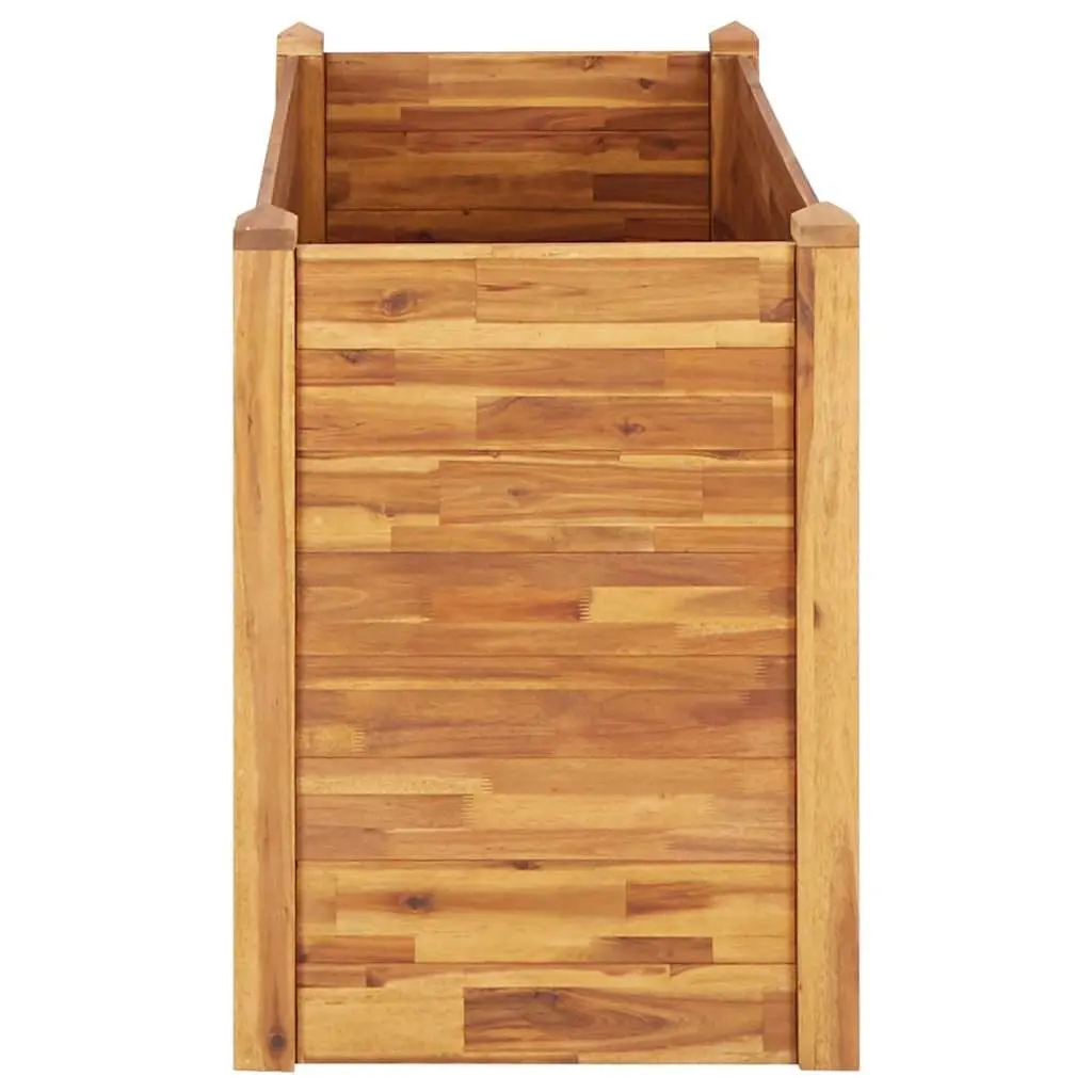 Wooden Raised Garden Bed Planter Box Outdoor Flowers Vegetables Herbs 110 x 60 x 84 cm Brown
