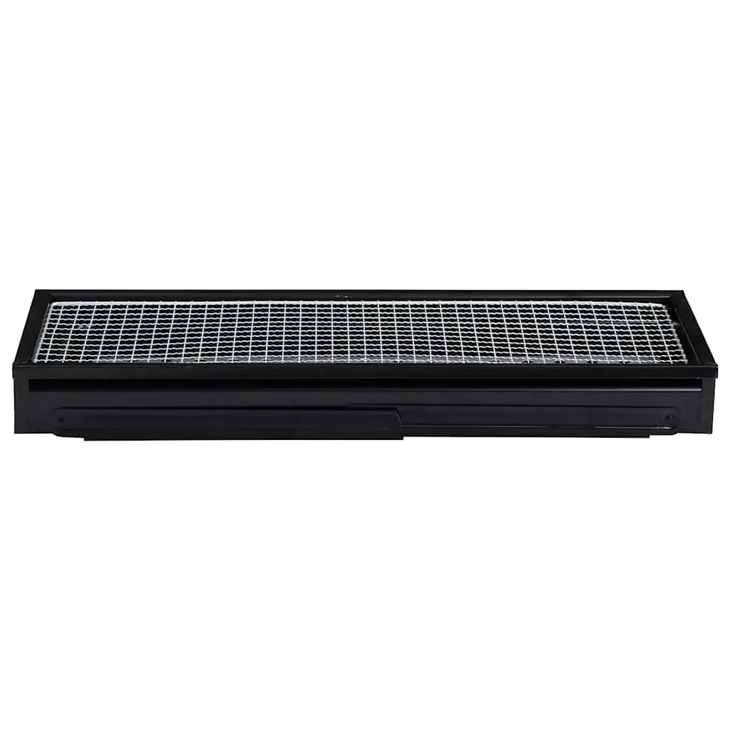 Portable Charcoal BBQ Grill Folding Tabletop Outdoor 60 x 22.5 x 33 cm Black