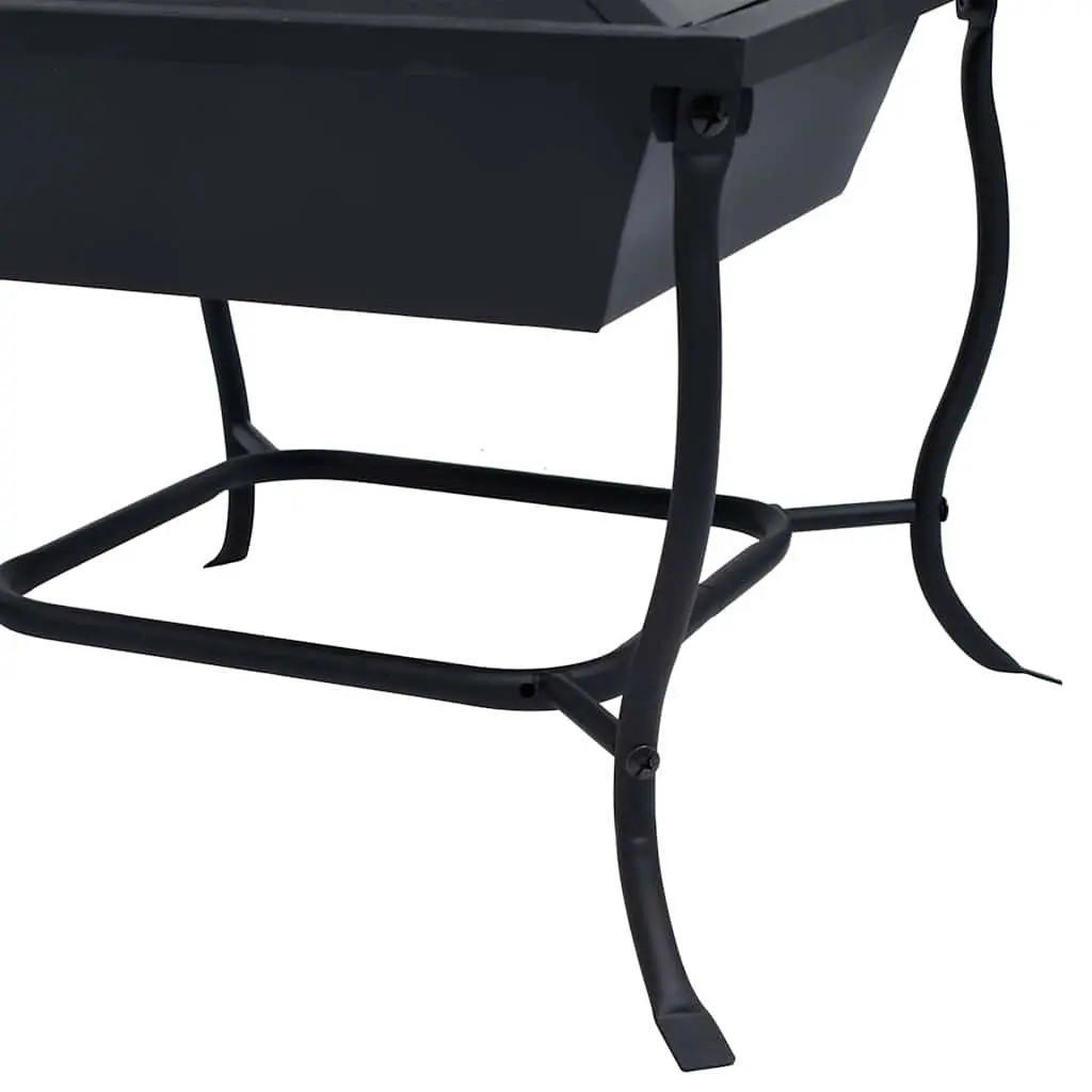 Garden Fire Pit Black Steel Bowl Outdoor Heater for Patio and Backyard Use