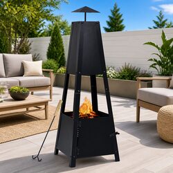 Warm Up Your Evenings with a Black Pyramid Fire Pit