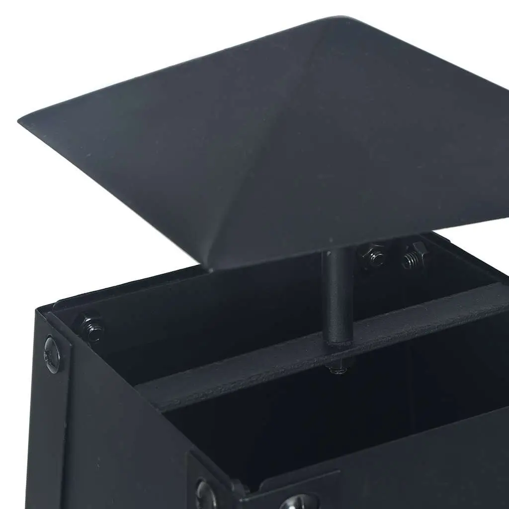 Fire Pit Pyramid Outdoor Heater 35cm Black Steel Bowl Fireplace