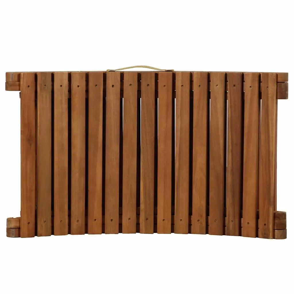 Folding Garden Patio Deck Chair Sun Lounger with Cushion Acacia Wood Dark Grey
