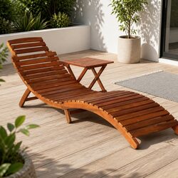 Comfort and Value with Our Solid Acacia Sun Lounger