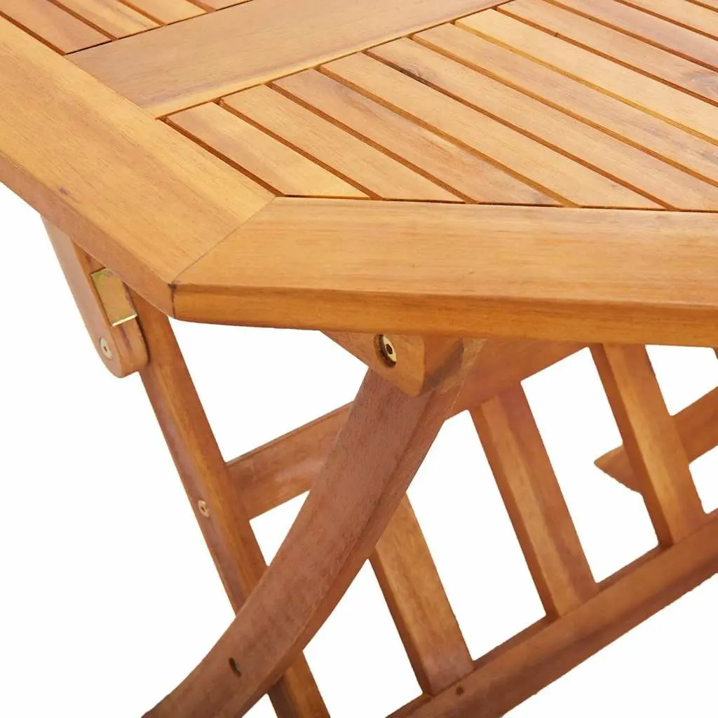 Folding Garden Table Outdoor Dining 135 x 85 x 75 cm Brown