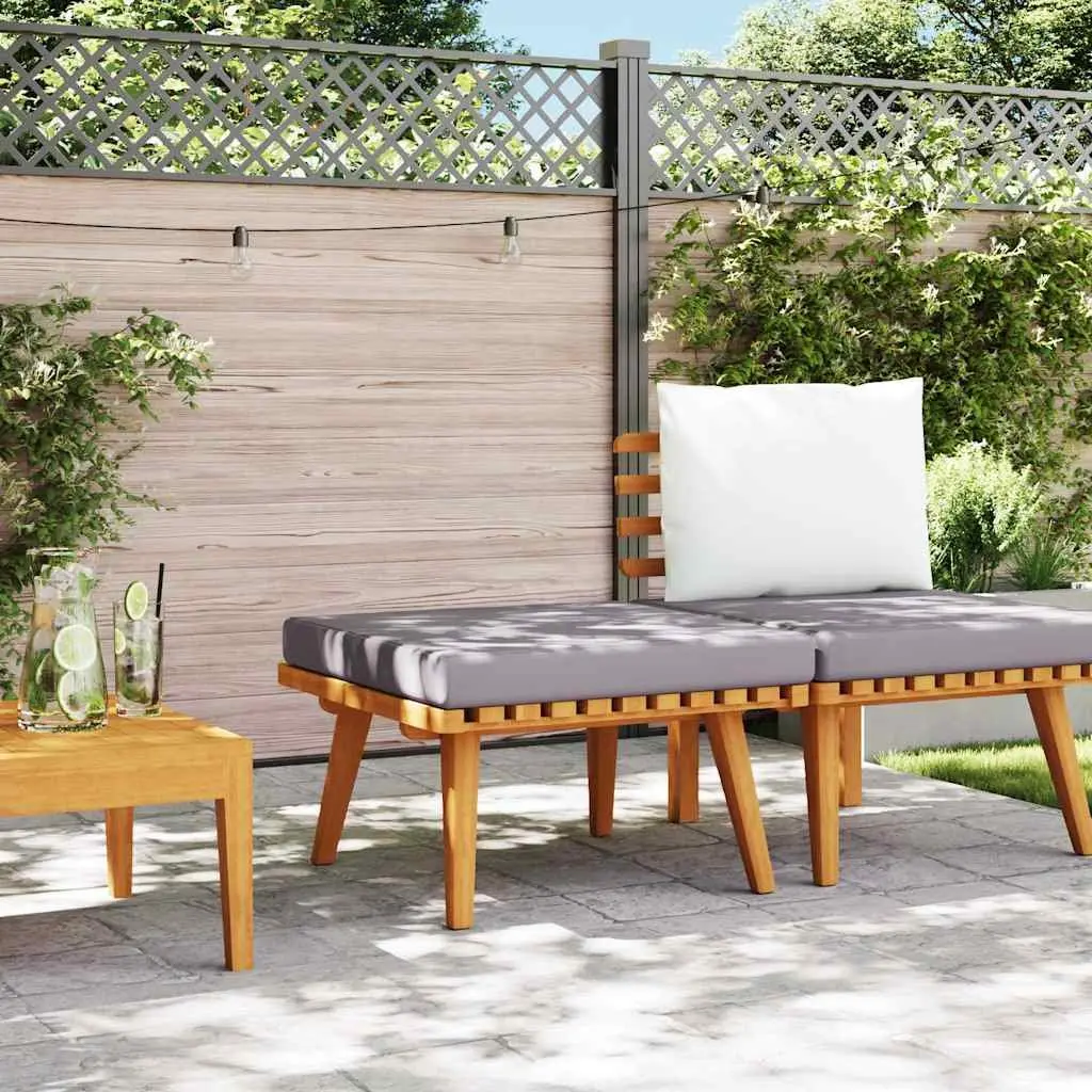 Garden Footstool with Soft Cushion for Outdoor Use 60x60x29 cm