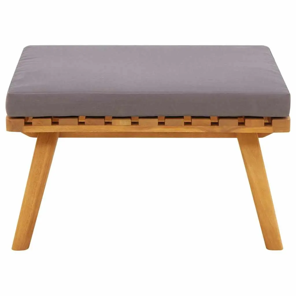 Garden Footstool with Soft Cushion for Outdoor Use 60x60x29 cm