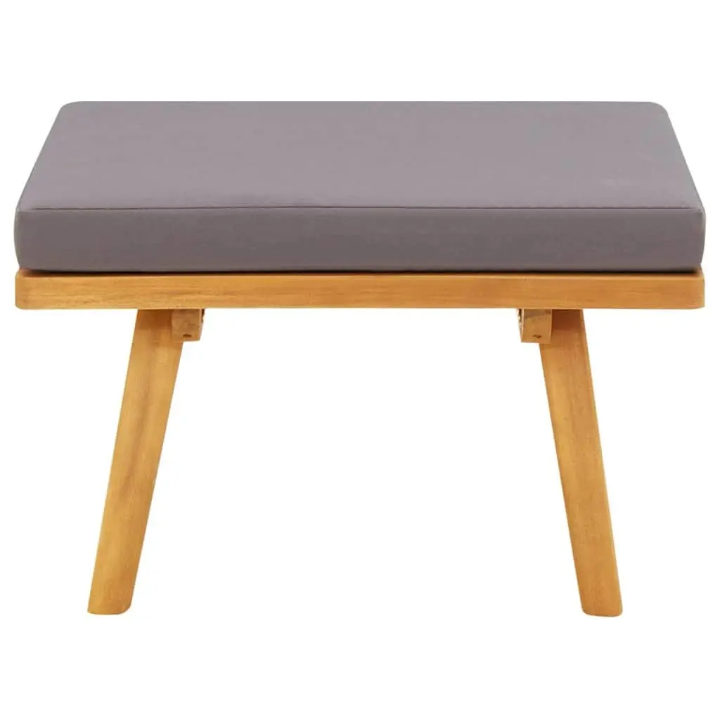 Garden Footstool with Soft Cushion for Outdoor Use 60x60x29 cm