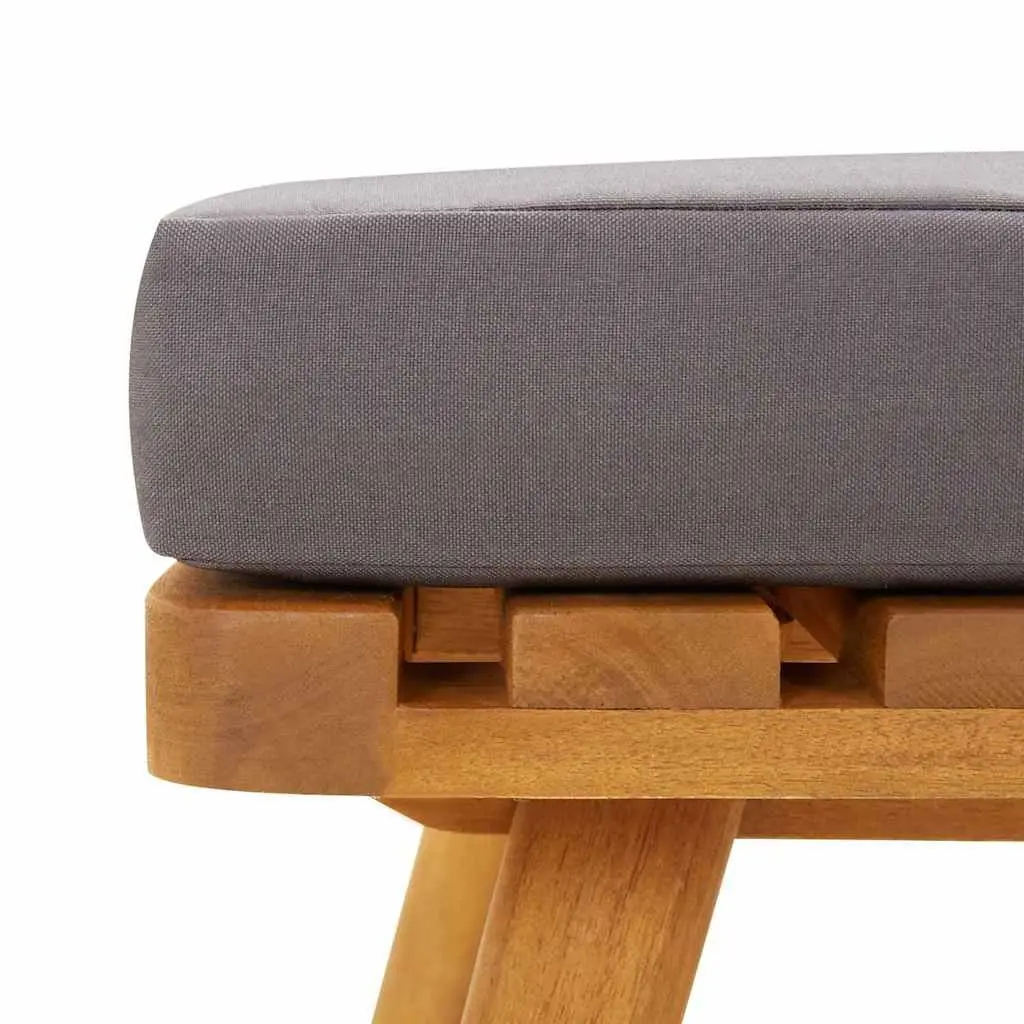 Garden Footstool with Soft Cushion for Outdoor Use 60x60x29 cm