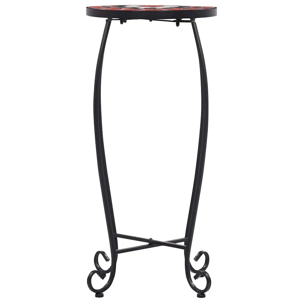 Ceramic Top Mosaic Table Set 3 Piece Patio Garden Balcony Iron Frame Brown