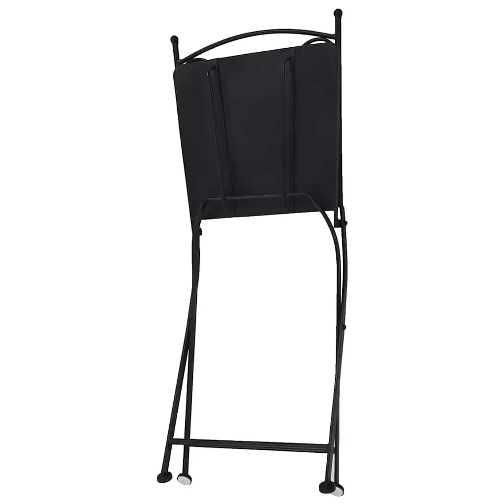 Mosaic Bistro Chairs Set of 2 Outdoor Garden Patio Seating Grey
