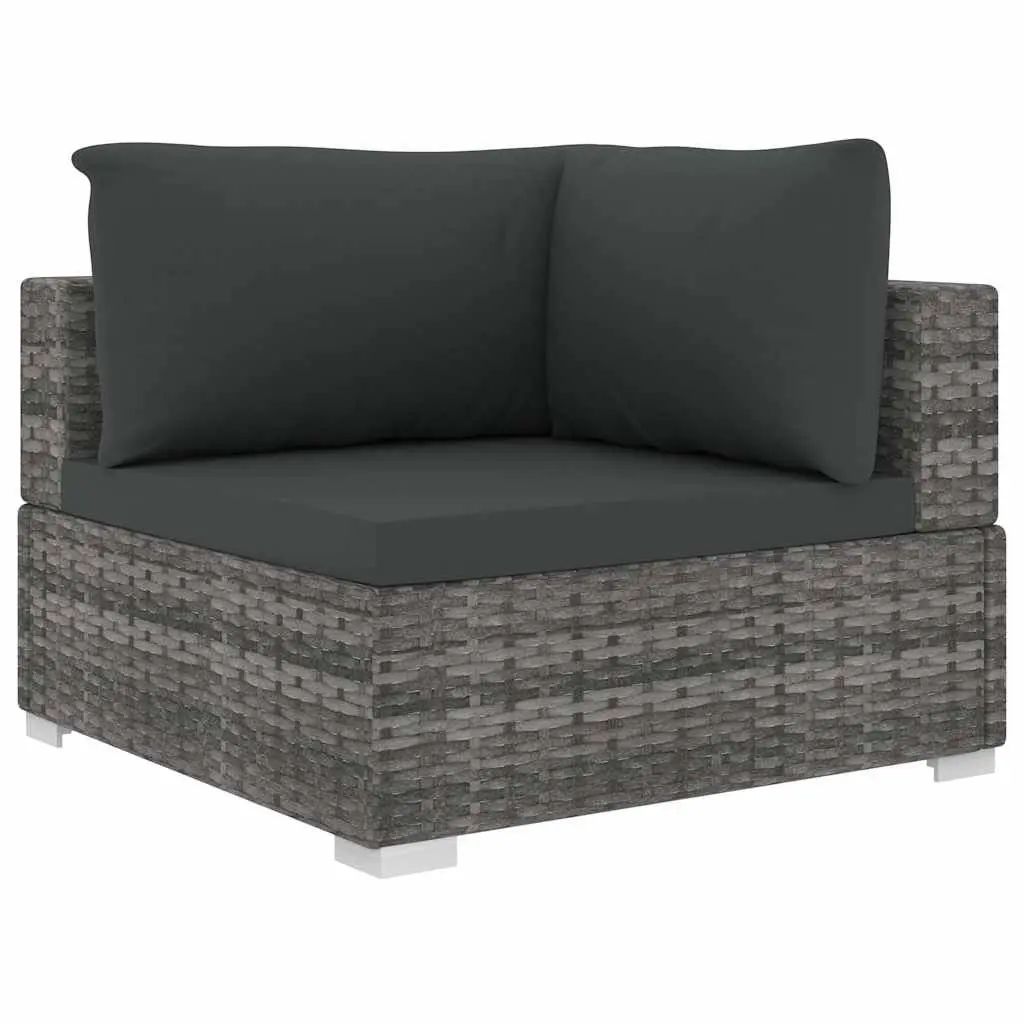 Garden Lounge Set 8 Piece Outdoor Patio Furniture Poly Rattan Sofa with Cushions