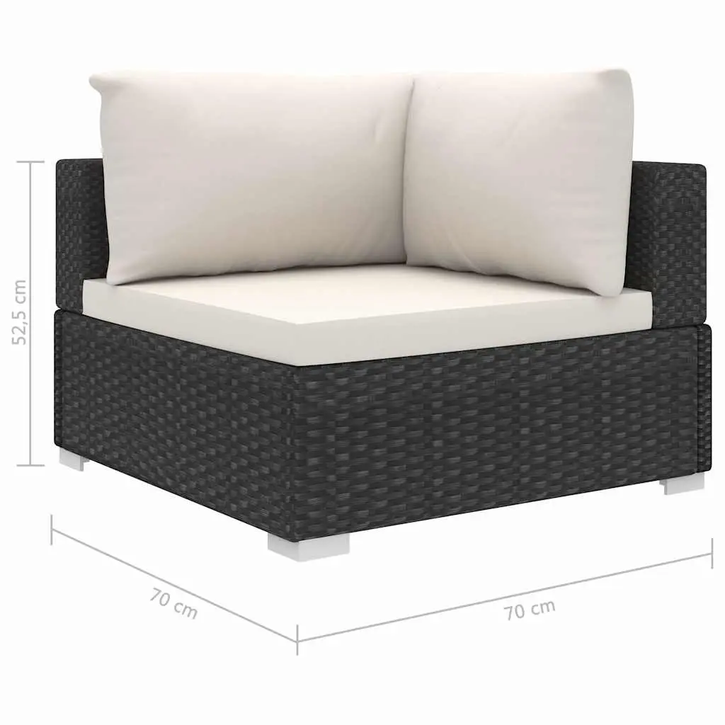 4 Piece Garden Lounge Set Outdoor Furniture Patio Sofa Black